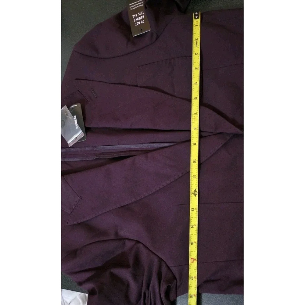 NWT Express Men's Slim Purple Cotton Blend Suit Jacket Sz 36S Office Business‎